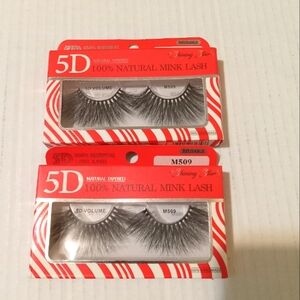 Mink lash 5D mink eyelashes 2 packs color black
